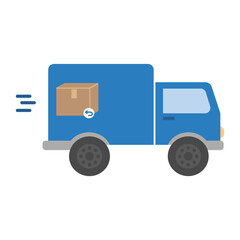 Delivery Truck Shipping Boxes Logistics Concept Illustration