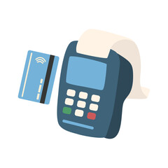 Paying with NFC Credit Card at POS Terminal Contactless Payment