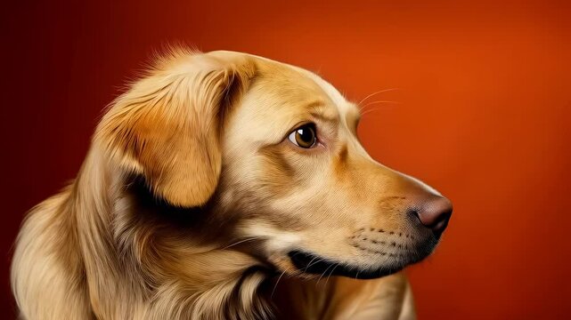 Happy Golden Retriever Dog Closeup