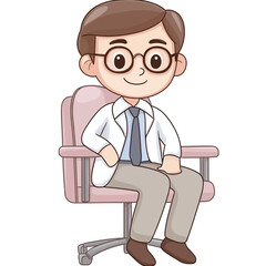 Psychologist - Vector icon, isolated on white background  -  