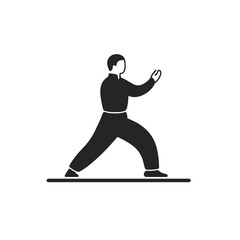 Obraz premium Qigong - Vector icon, isolated on white background - 