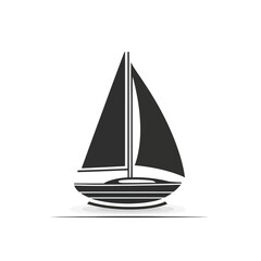 Ship icon illustration vector color black. 