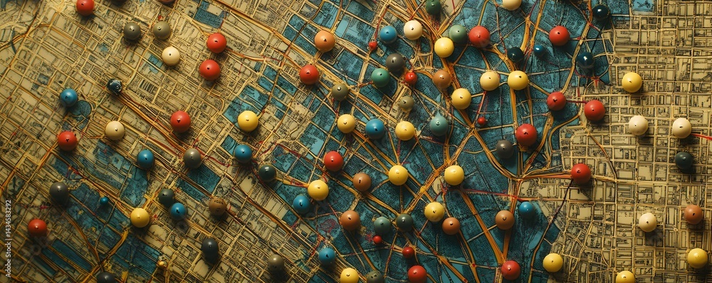 Poster this abstract image showcases a vibrant network of interconnected nodes and lines, illustrating the 