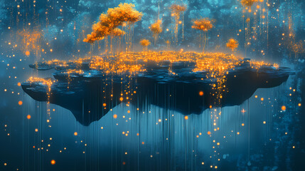 Fototapeta premium tranquil floating sanctuary