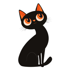 black cat pet vector image no background