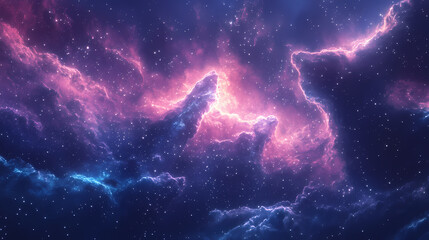 Cosmic pillars of creation: a breathtaking nebula. Nebula Column. Illustration