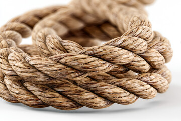 Intricate Brown Rope Knot Texture Close Up Detail