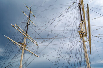 Obraz premium Detail of ship masts