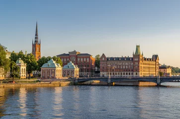 Buildings at the waterfront in Stockholm, Sweden