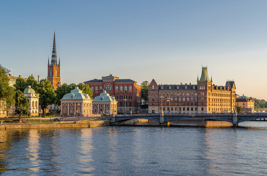 Buildings at the waterfront in Stockholm, Sweden