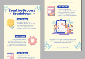 Beige And Blue Creative Steps Infographic Design