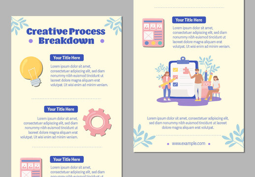 Beige And Blue Creative Steps Infographic Design