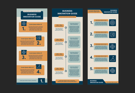 Blue And Beige Minimal Business Innovation Infographic