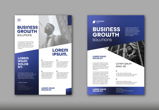 Blue And White Corporate Development Flyer Layout