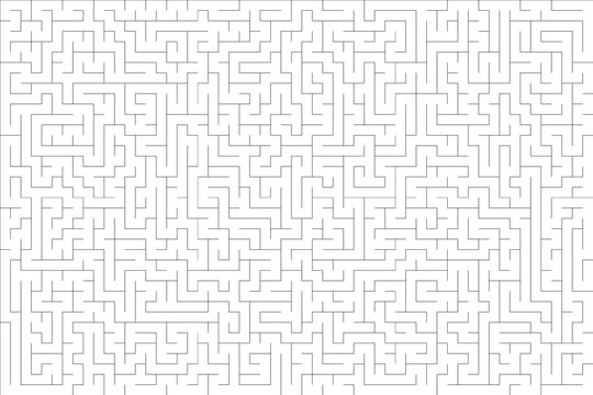 Minimalistyczny biały wz&oacute;r labiryntu, geometryczne tło z cienkimi liniami do nowoczesnych projekt&oacute;w graficznych, edukacyjnych i łamigł&oacute;wek

