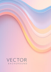 An Abstract Wave Background Illustrated in Soft Pastel Colors Ideal for Various Creative Projects