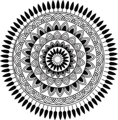  colourful mandala round in  ornament