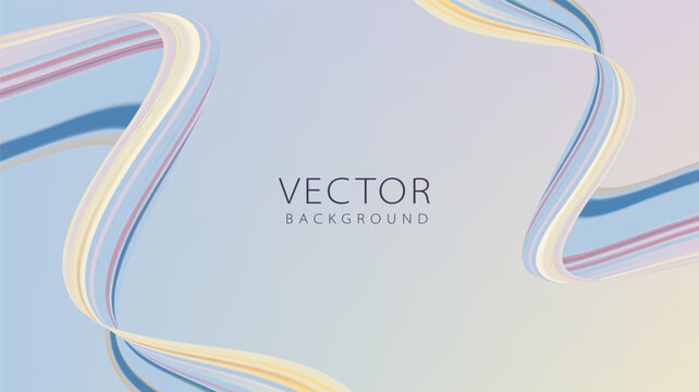An Elegant Abstract Vector Background Featuring Smooth and Flowing Lines in Various Colors
