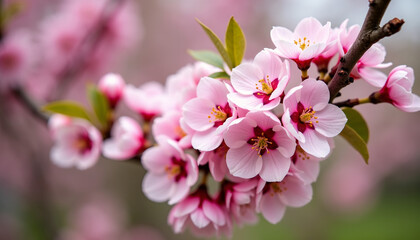 Obraz premium Vibrant Pink Blossom in Spring