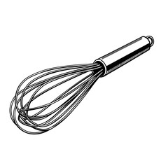 Vintage Whisk Illustration Kitchen Utensil Drawing