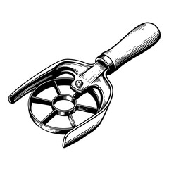 Vintage Handheld Vegetable Slicer Retro Kitchen Tool Illustration