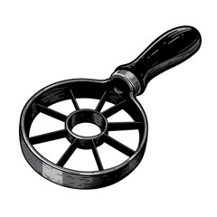 Vintage Style Apple Corer and Slicer Tool Illustration