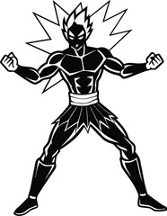 Kamehameha silhouette vector designs 1