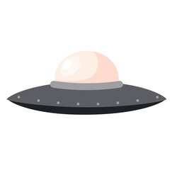 Flying ufo alien spaceship. Vector