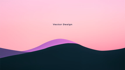 An Abstract Landscape Design with Soft Pastel Colors and Gentle Curves evoking tranquility