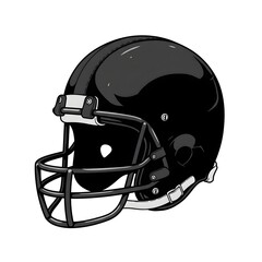 Fototapeta premium Classic Black Football Helmet A Powerful Symbol of American Sport