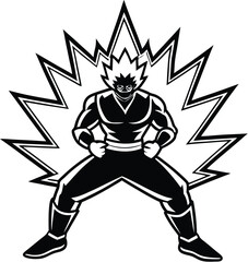 Kamehameha silhouette vector designs 3
