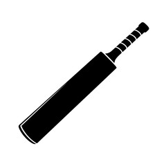 Cricket Bat Icon  A Simple Black and White Vector Graphic