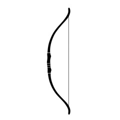 Traditional Recurve Bow Archery Equipment Illustration