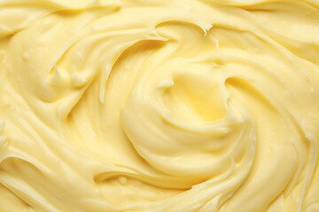 Swirled Pale Yellow Creamy Substance