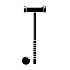 Croquet Mallet and Ball Classic Lawn Game Icon