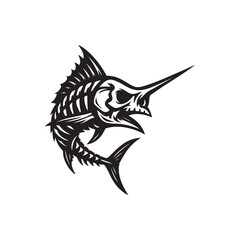 marlin skull vector