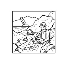 Obraz premium Gold Mining