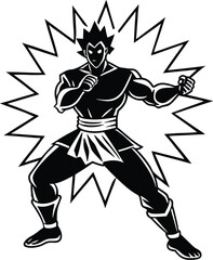 Kamehameha silhouette vector designs 7