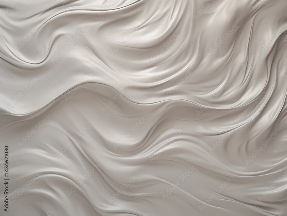 Poster abstract rendering of undulating off-white surface