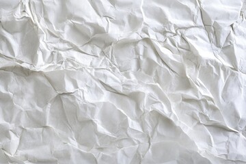 Fototapeta premium A close-up of a white, crumpled sheet of paper