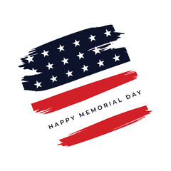  Happy Memorial Day Brush Vector Graphics Illustrations