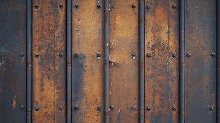 Rusty Metal Panels with Rivets