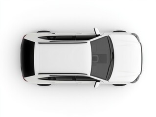 White station wagon viewed from above