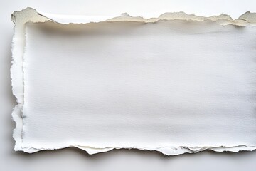 Obraz premium Blank, white paper with torn edges