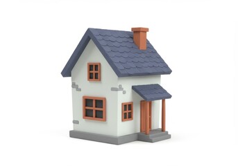 Cute cartoon house illustration for real estate and home design needs
