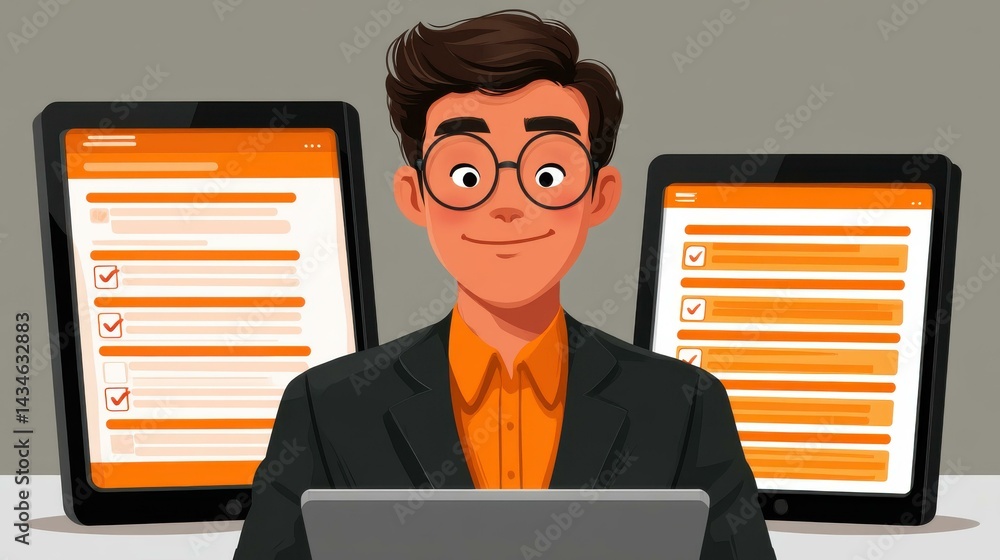 Poster track your business performance with online surveys and digital checklists for enhanced evaluation a
