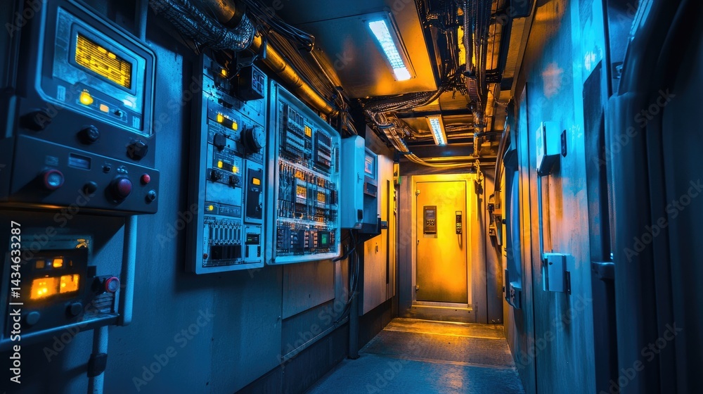 Poster circuit boards and embedded systems inside an open industrial control cabinet