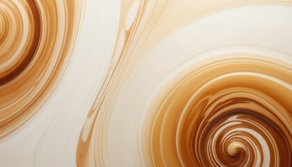 Abstract brown vector illustration featuring a creamy chocolate swirl with a smooth, light texture