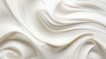 Fototapeta premium Swirling Creamy White Substance Texture