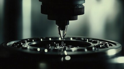 Machine vision system inspecting product quality in an automated smart factory process, no people